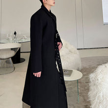 Load image into Gallery viewer, Dark Metal Buckle Lace-Up Mid-Length Coat
