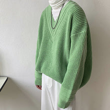 Load image into Gallery viewer, Elegant V-neck Knitted Sweater
