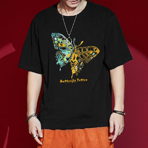 Butterfly Embroidery Short Sleeve T-Shirt