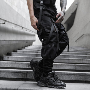 Black Slim Fit Casual Overalls