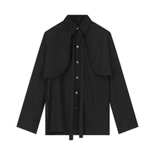 Load image into Gallery viewer, Black Fake Two Piece Tie Shirt
