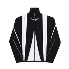 Load image into Gallery viewer, Black and White Contrasting Collar Short Jacket
