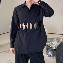 Load image into Gallery viewer, Dark Hollow Lapel Long Sleeve Shirt
