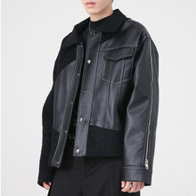 Load image into Gallery viewer, Lambswool Panel Zip Up Jacket
