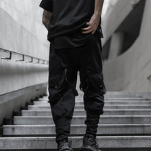 Load image into Gallery viewer, Black Slim Fit Casual Overalls
