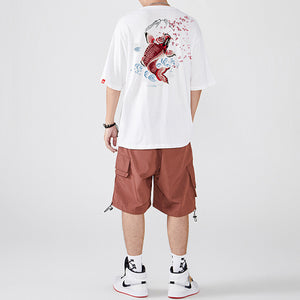 Fish Embroidery Loose Short Sleeve T-Shirt