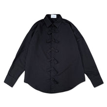 Load image into Gallery viewer, Bow Button Embellishment Long Sleeve Shirt
