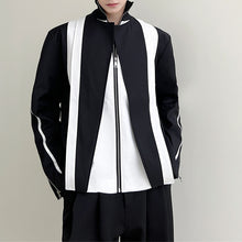 Load image into Gallery viewer, Black and White Contrasting Collar Short Jacket
