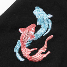 Load image into Gallery viewer, Fish Embroidery Five Points Sports Pants
