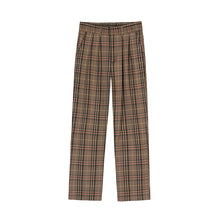 Load image into Gallery viewer, Autumn Plaid Straight Loose Casual Pants
