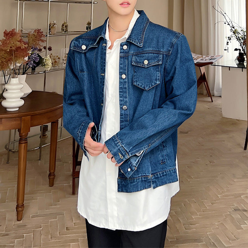 Irregular Denim Button Jacket