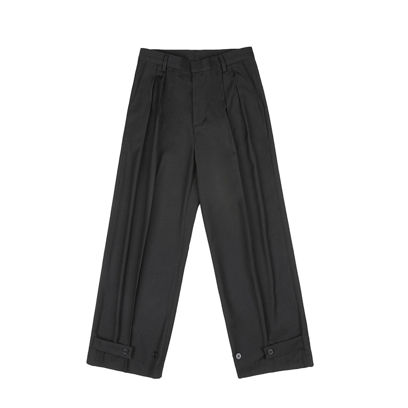 Adjustable Hem Straight Casual Pants