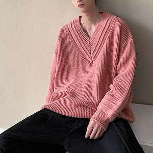 Elegant V-neck Knitted Sweater