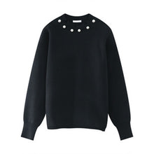 Load image into Gallery viewer, Irregular Button Collar Sweater
