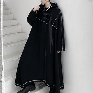 Irregular Hem Hooded Coat