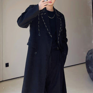 Hand Threaded Black Coat