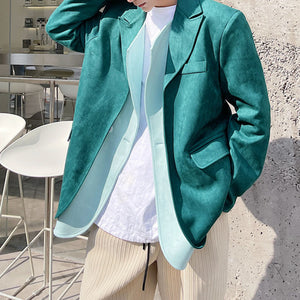 Detachable Fake Two-piece Blazer