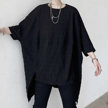 Load image into Gallery viewer, Crinkled Asymmetric Hem Loose T-Shirt
