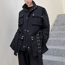 Load image into Gallery viewer, Black Rivet Cargo Jacket
