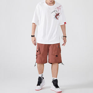 Fish Embroidery Loose Short Sleeve T-Shirt