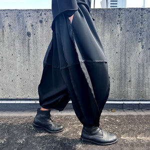 3D Raw Edge Loose Pants