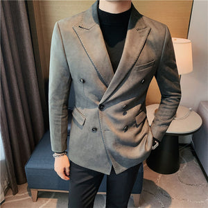 Double Breasted Casual Business Blazer