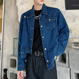 Irregular Denim Button Jacket