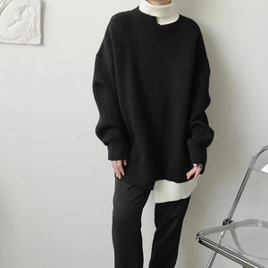 Irregular Patchwork Sweater