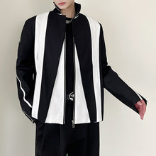 Load image into Gallery viewer, Black and White Contrasting Collar Short Jacket
