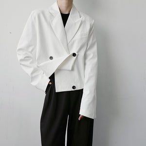 Deconstructed Multiple Buttons Cropped Blazer