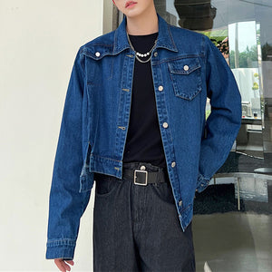 Irregular Denim Button Jacket