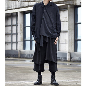 Asymmetric Men's Long-sleeved Shirt