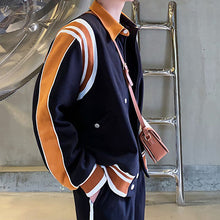 Load image into Gallery viewer, Contrasting Lapel Panel Baseball Jacket
