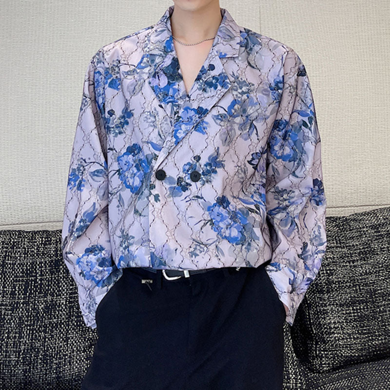 Floral Print Long-sleeve Shirt