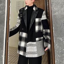 Load image into Gallery viewer, Black and White Paneled Plaid Blazer
