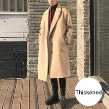 Load image into Gallery viewer, Black Mid-length Over-the-knee Thickened Coat
