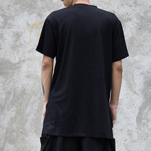 Load image into Gallery viewer, Black Crew Neck Mid Length T-Shirt
