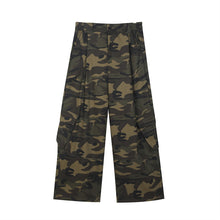 Load image into Gallery viewer, American Retro Wide Leg Camo Pants
