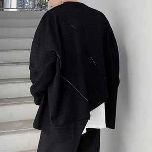 Irregular Raw Hem Long Sleeve T-Shirt