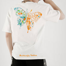 Load image into Gallery viewer, Butterfly Embroidery Short Sleeve T-Shirt
