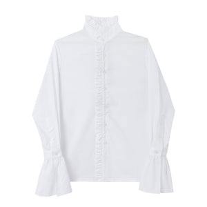 Flared Sleeve Ruffle Shirt