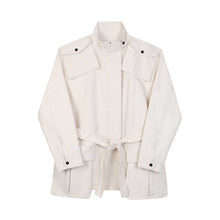 Load image into Gallery viewer, Large Pocket Lapel Belt Trench Jacket
