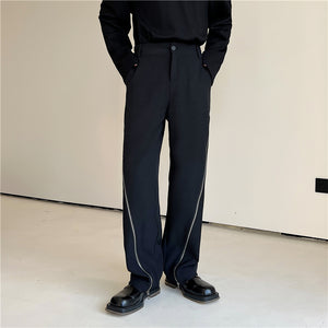 Irregular Zipper Casual Trousers