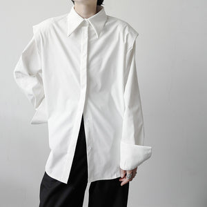 Oversized Drop-shoulder Long-sleeved Shirt