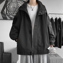 Load image into Gallery viewer, Hooded Solid Loose Relaxed Jacket
