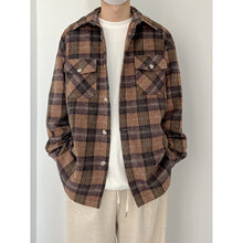 Load image into Gallery viewer, Brown Plaid Thick Shirt
