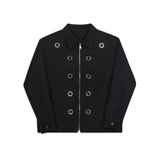 Load image into Gallery viewer, Metal Trim Zipper Casual Jacket
