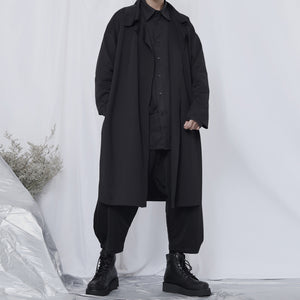 Buttonless Loose Long Thin Trench Coat