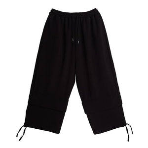 Dark Cropped Casual Pants