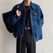 Load image into Gallery viewer, Asymmetric Shoulder Pad Cropped Jacket
